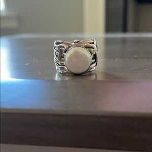 Silpada Silver Ring with White Pearl